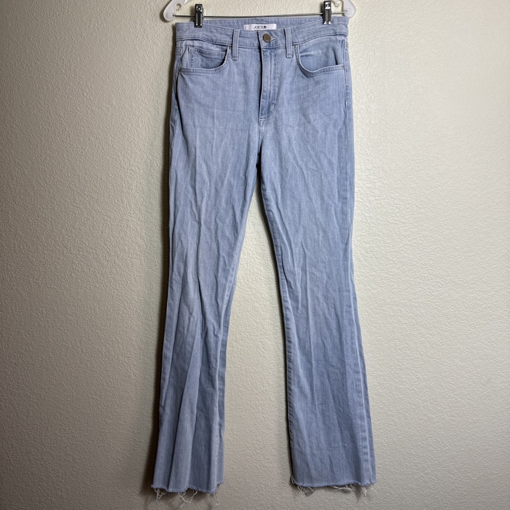 Joe's Jeans Womens 30 Light Wash Denim Distressed Raw Hem High Waisted Bootcut